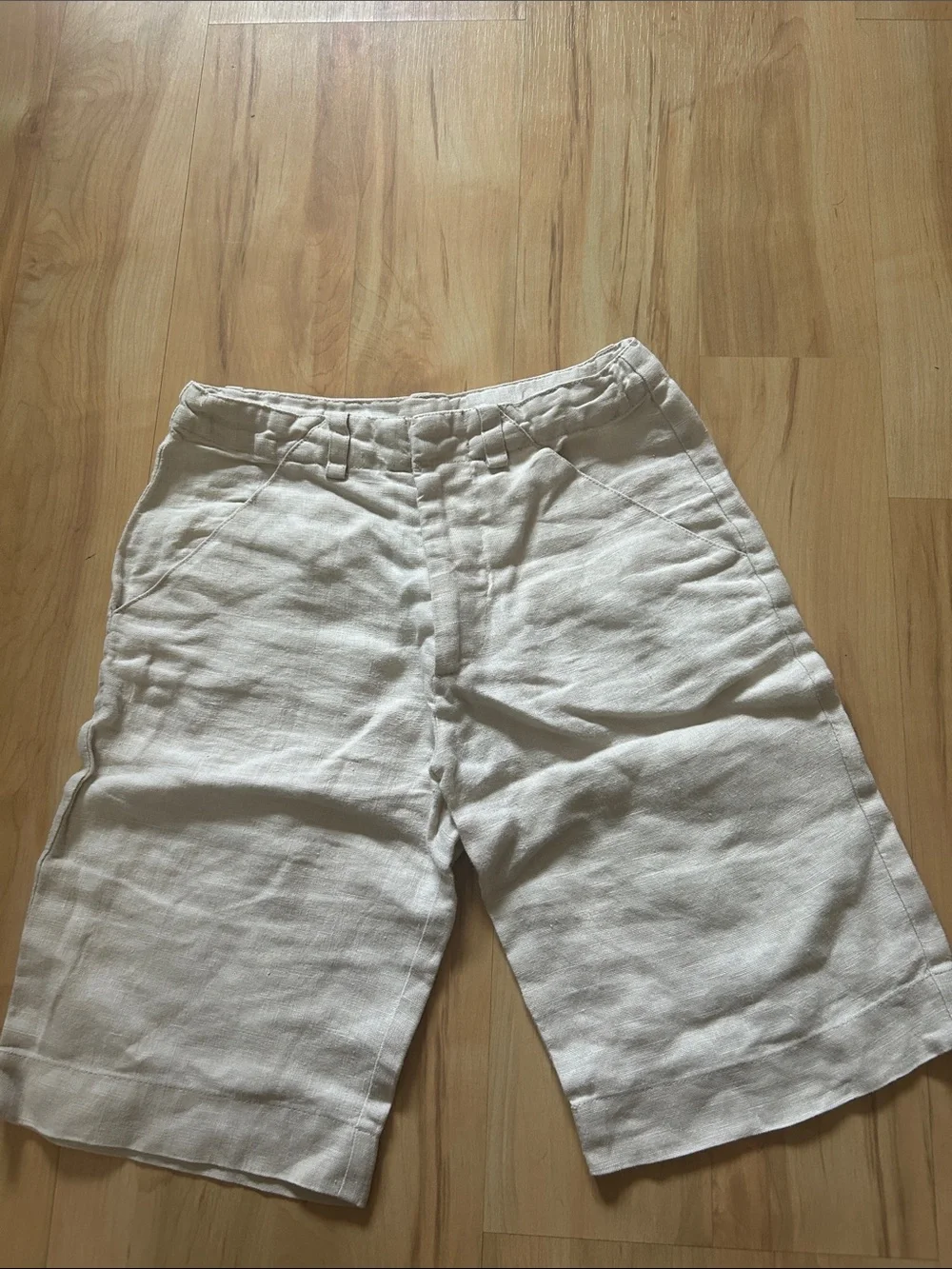 Jacadi Cream Linen-Blend Kids Shorts